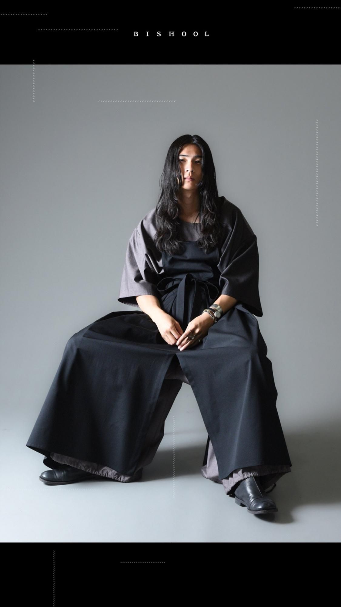 パンツ BISHOOL Wool Gabardine Wrap KIMONO Cloth BISHOOL Wool Gabardine Wrap KIMONO Cloth black - BISHOOL,Edwina
