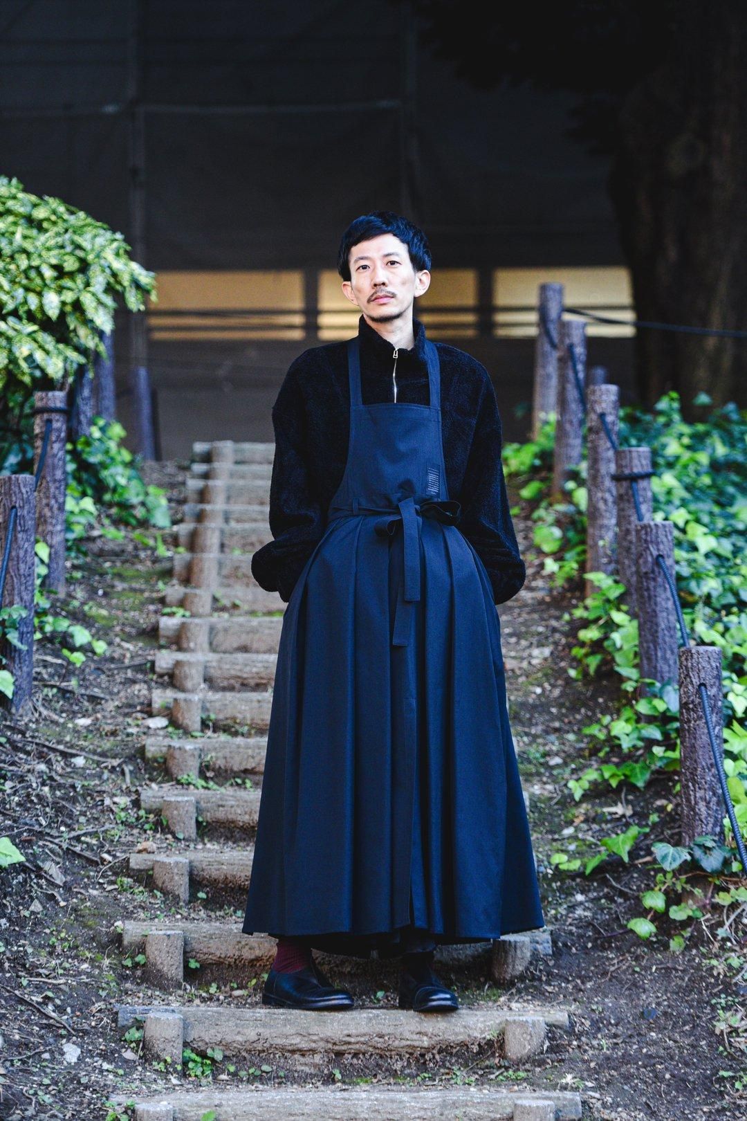 BISHOOL Wool Gabardine Wrap KIMONO Cloth black - BISHOOL