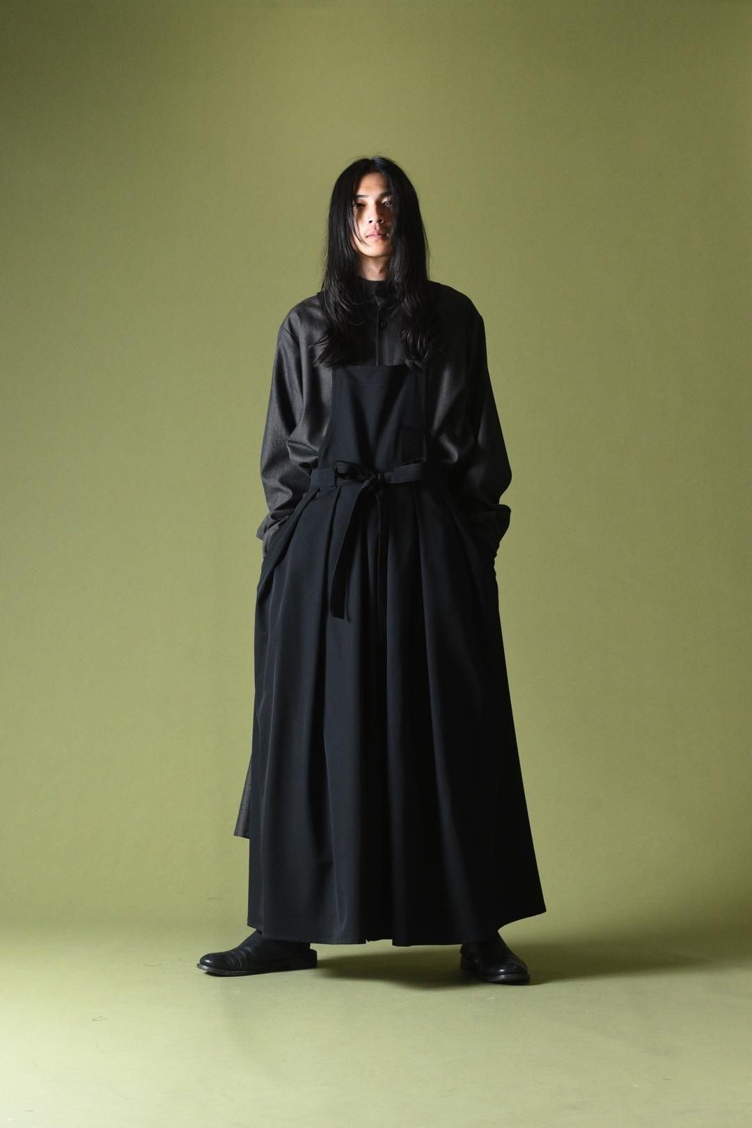 BISHOOL Wool Gabardine Wrap KIMONO Cloth black - BISHOOL