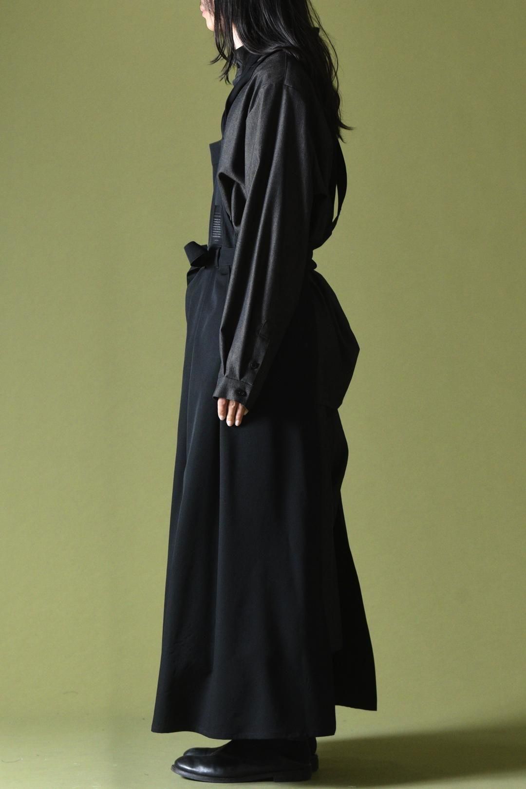 BISHOOL Wool Gabardine Wrap KIMONO Cloth black - BISHOOL BISHOOL Wool Gabardine Wrap KIMONO Cloth black - BISHOOL