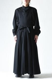 BISHOOL Wool Gabardine Wrap KIMONO Cloth black 