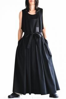 BISHOOL Wool Gabardine Wrap KIMONO Cloth black 