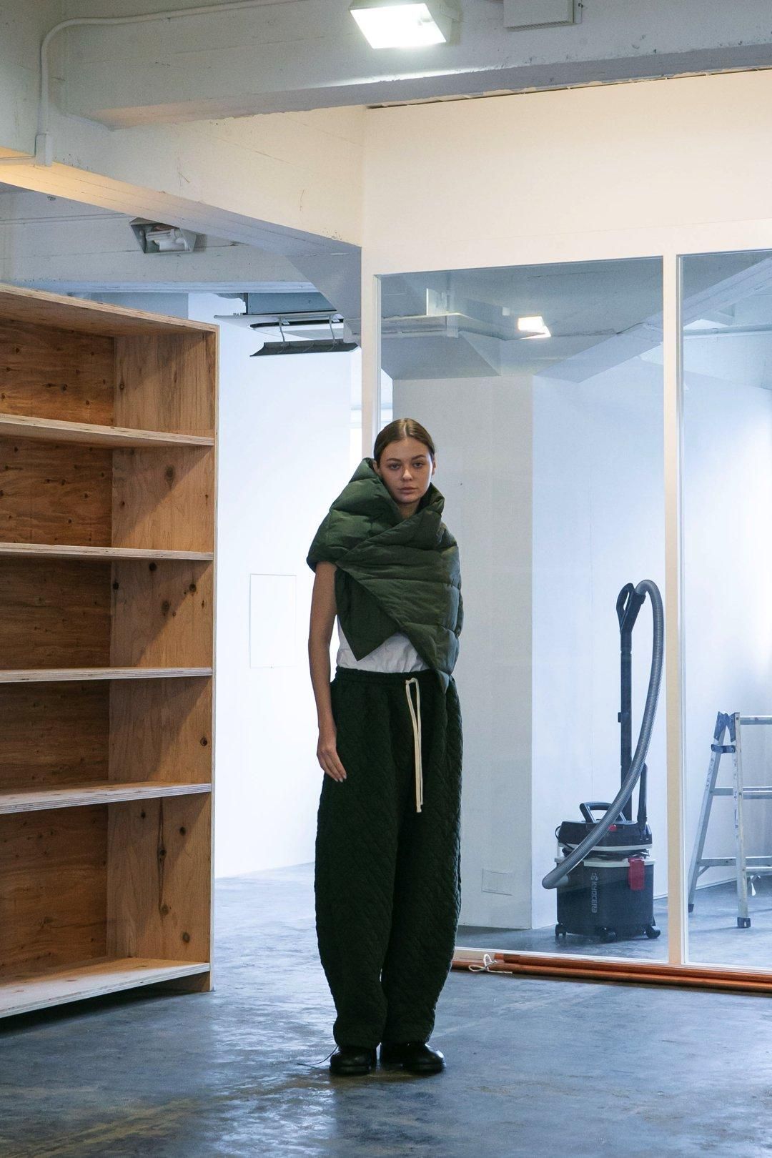 My Beautiful Landlet キルティングジャカードイージーワイドパンツ