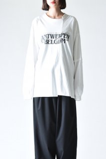 ESSAY CUT UP LONG LAYER T-SHIRT Antwerpen White