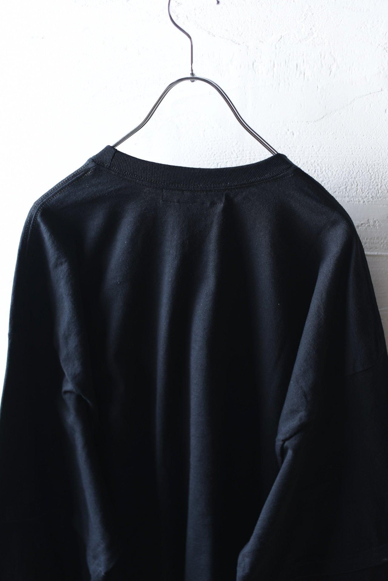 ESSAY CUT UP LONG LAYER T-SHIRT Antwerpen Black - BISHOOL,Edwina