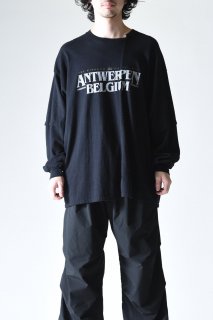 ESSAY CUT UP LONG LAYER T-SHIRT Antwerpen Black