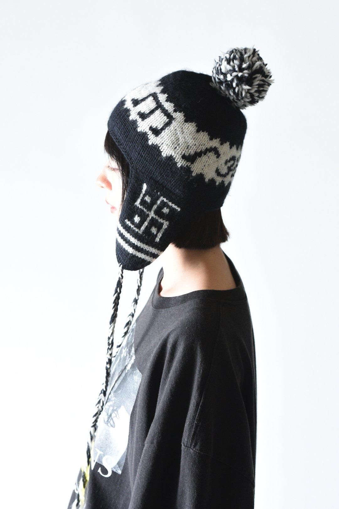Leh Ear Flap Knit Cap Om Black - BISHOOL,Edwina Horl,My