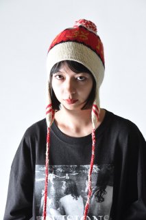 Leh Ear Flap Knit Cap Om Natural