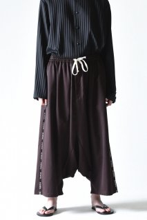 BISHOOL Wool Gabardine Sarrouel Line Pants brown