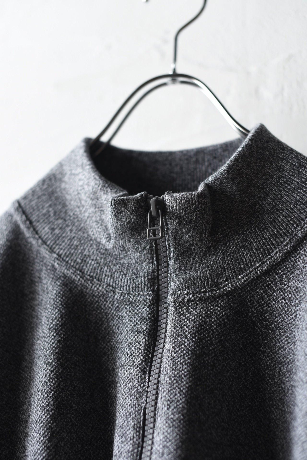 crepuscule Light Moss Stitch Half Zip Pullover D.Gray