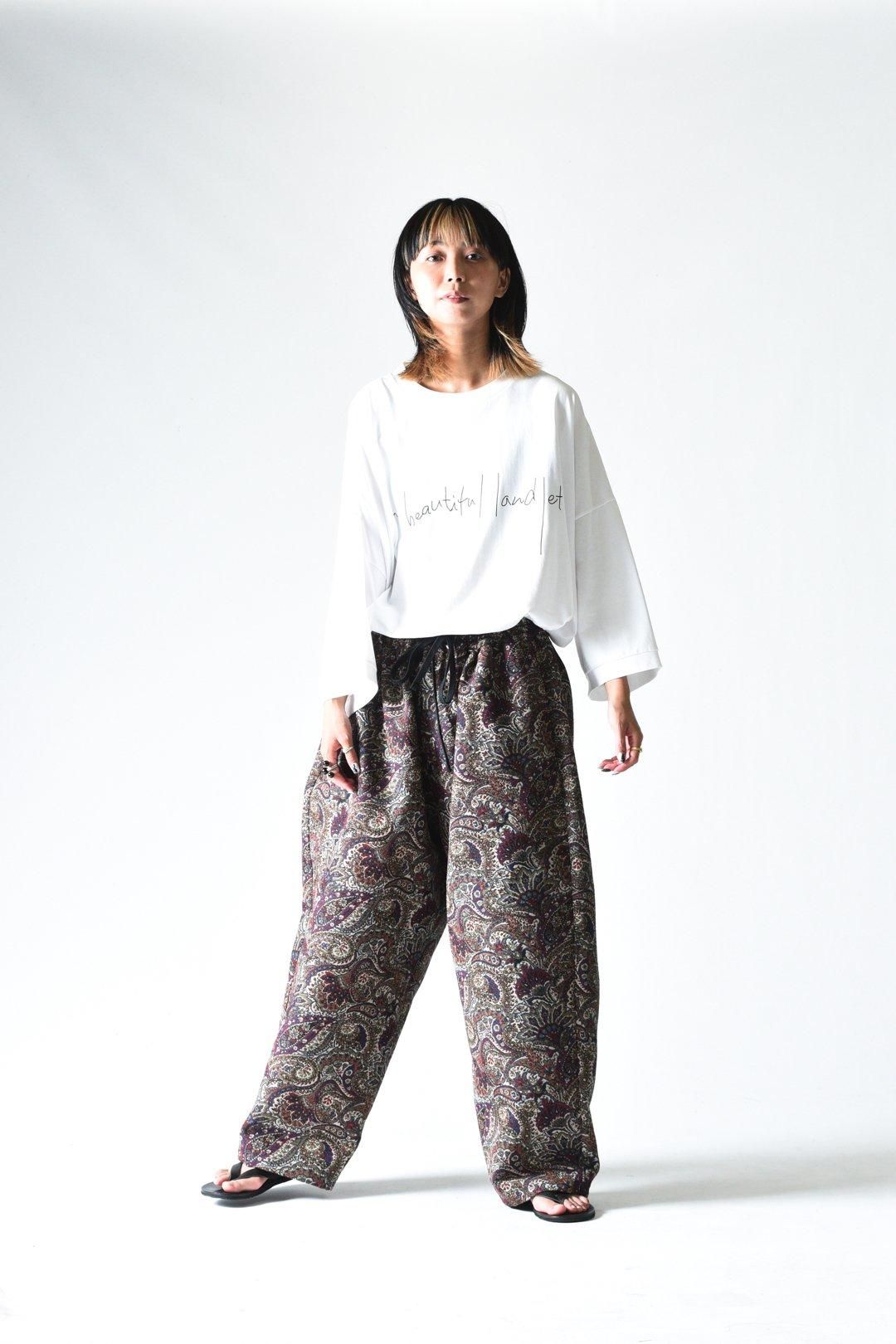 My Beautiful Landlet ゴブラン織イージーコクーンパンツ Beige