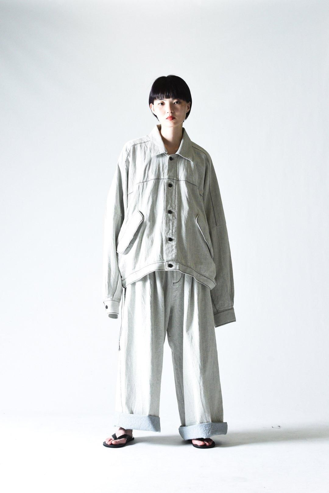 My Beautiful Landlet 0番ステッチフェードデニムブルゾン