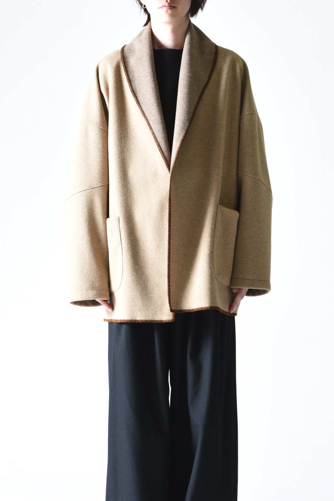 VOAAOV ブランケットドレープカーディガン Beige - BISHOOL,Edwina Horl,My Beautiful  Landlet,YANTOR等取扱い OVIE STUDIO の通販サイト