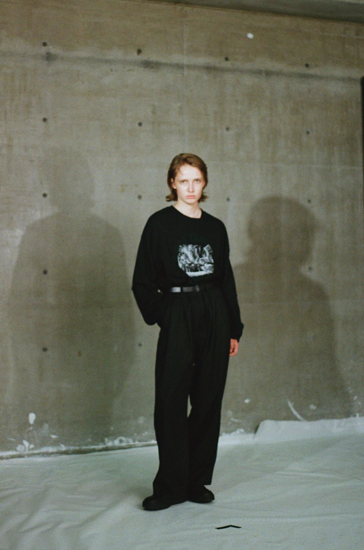 パンツ ESSAY WIDE TUCK DRAPE SLACKS ESSAY WIDE TUCK DRAPE SLACKS Black - BISHOOL,Edwina Horl,My