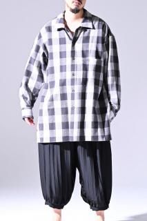 NEPHOLOGIST Soft Tweed Huge Shirt -check-