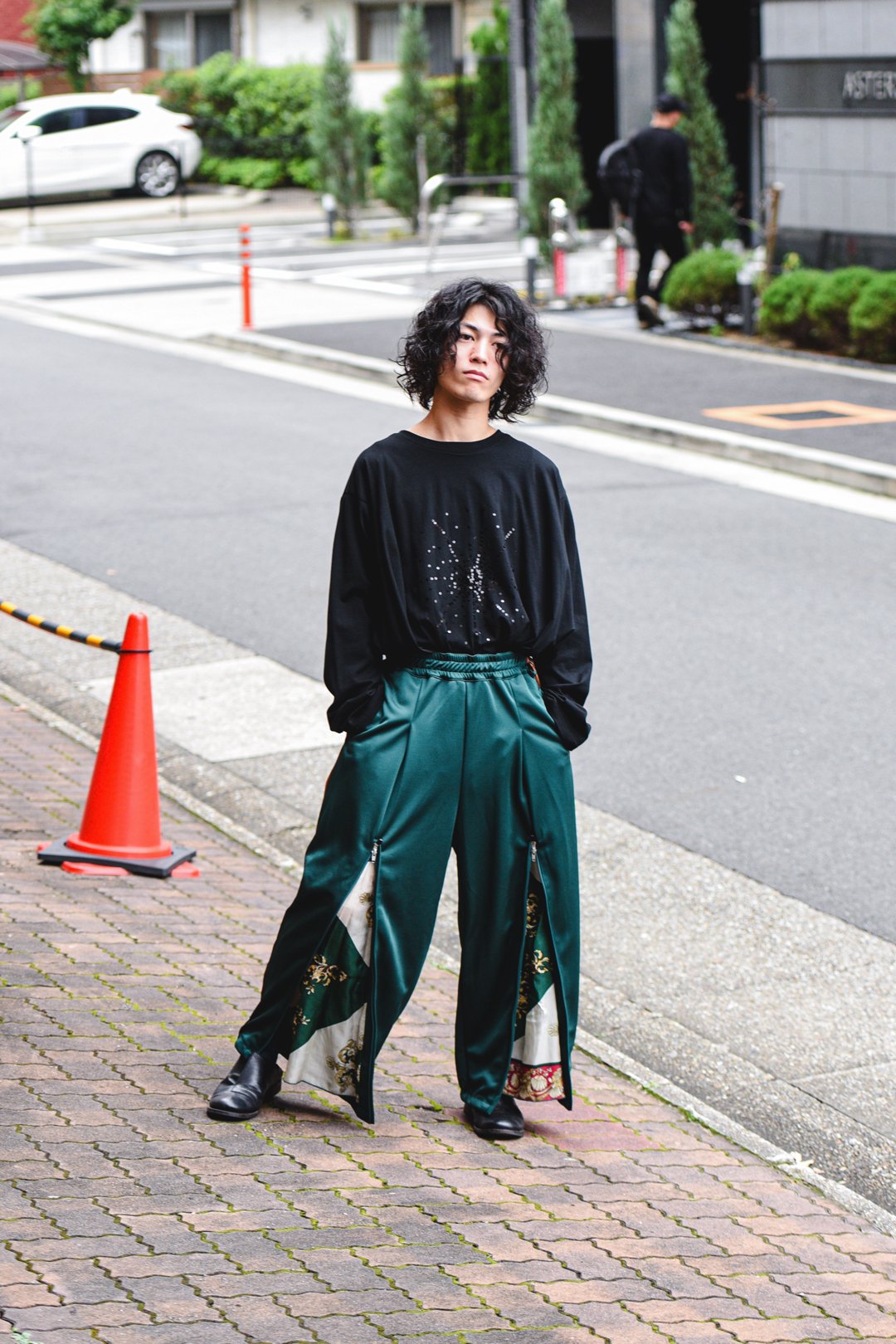 Leh Zip Wide Track Pants Green Size:S - BISHOOL,Edwina Horl,My Beautiful  Landlet,YANTOR等取扱い OVIE STUDIO の通販サイト