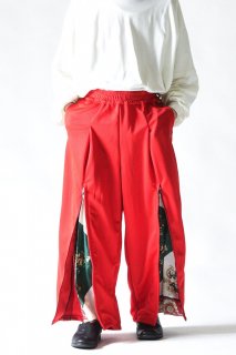 Leh Zip Wide Track Pants Red Size:S