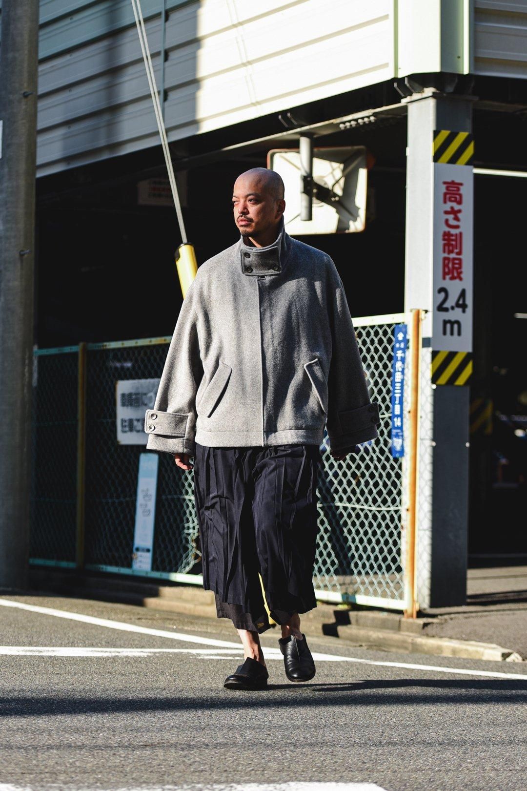 NEPHOLOGIST Wool Beaver High-Neck Blouson gray - BISHOOL,Edwina