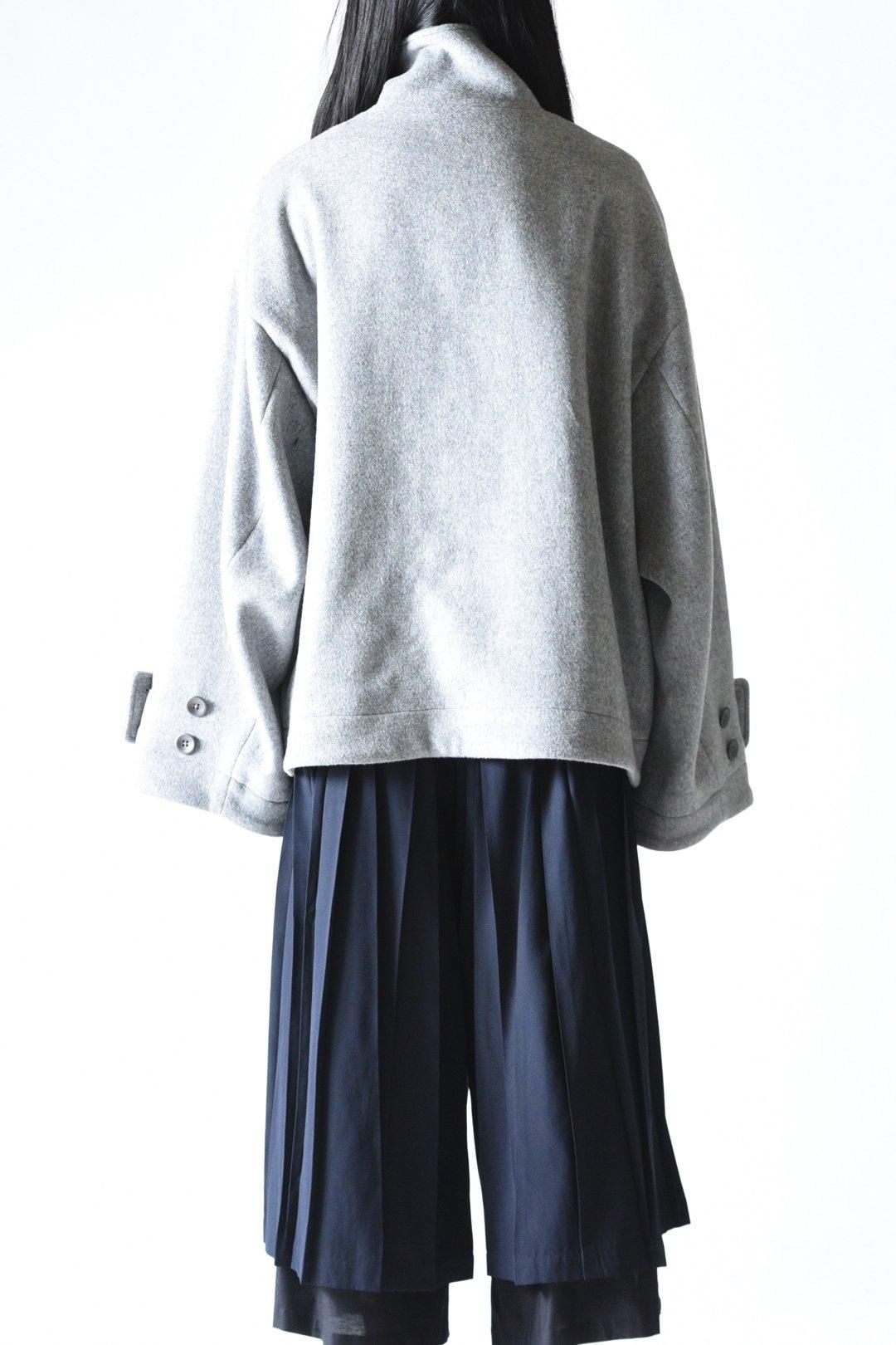 NEPHOLOGIST Wool Beaver High-Neck Blouson gray - BISHOOL,Edwina