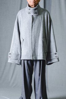 NEPHOLOGIST Wool Beaver High-Neck Blouson gray