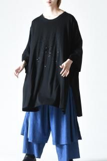 bishool セットアップ BISHOOL] Sequins Embroidery Wool Gabardine KIMONO Over