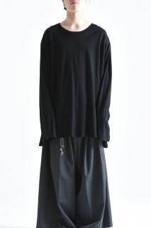 BISHOOL Giza Cotton Drape Long Sleeve black