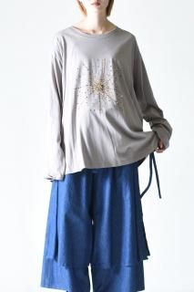 BISHOOL Sequins Embroidery Drape Long Sleeve 
