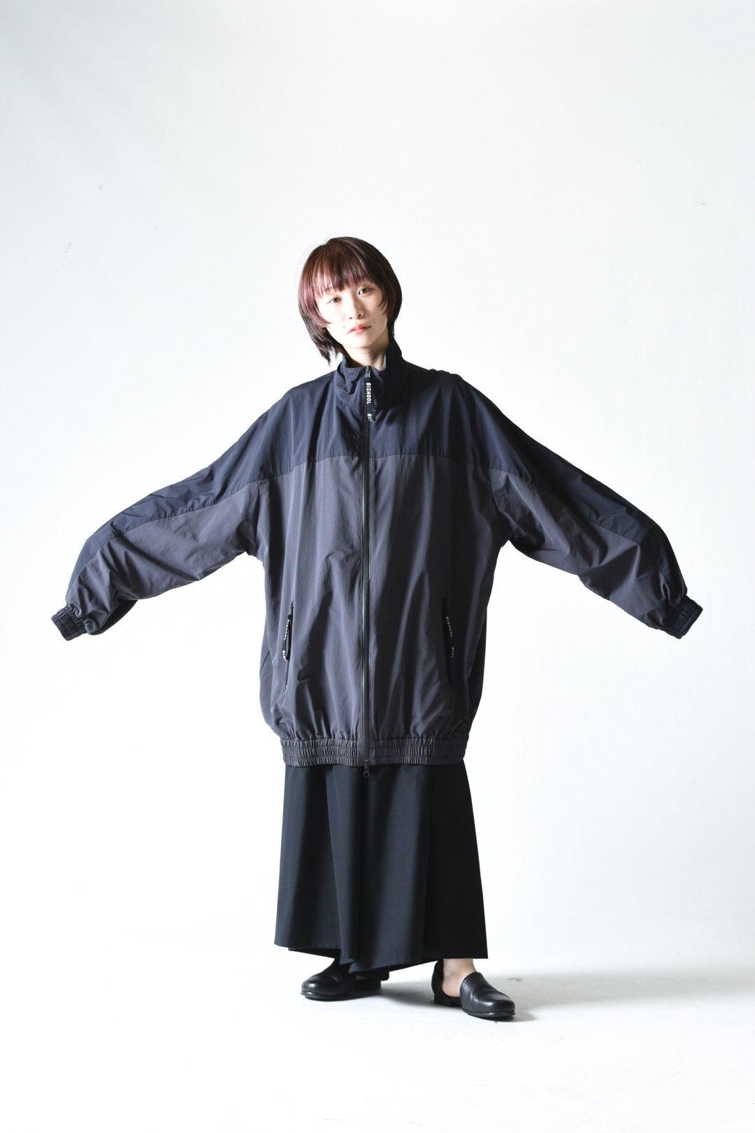 Wool Gabardine Balloon Track Blouson - BISHOOL