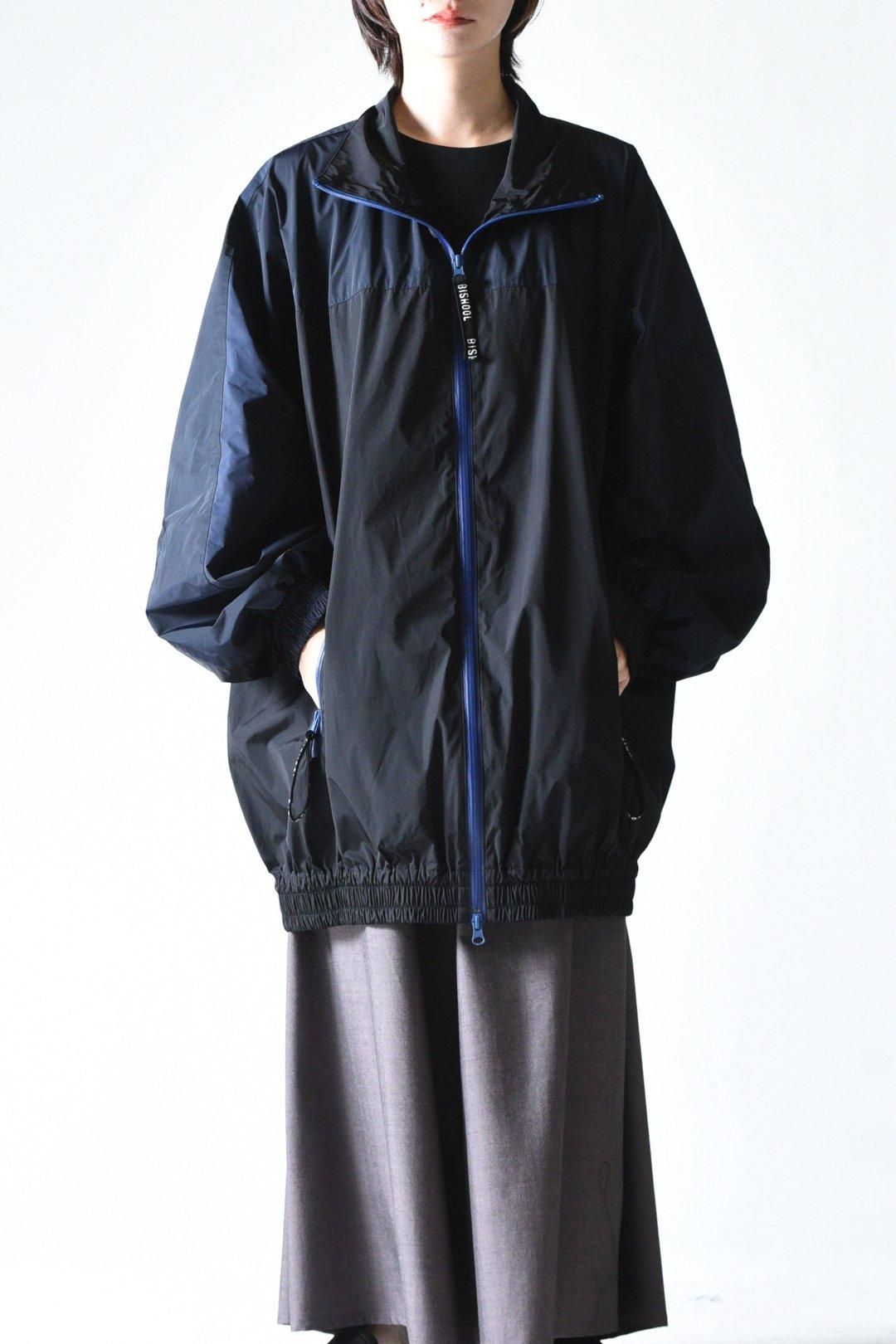 BISHOOL Nylon Weather Cloth Balloon Track Jacket navy×black