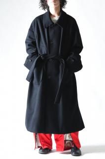 VOAAOV / Vintage Wool Wide Long Coat / Olive - LAD MUSICIAN