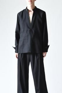 NaNo Art  Refrain stand collar pullover black