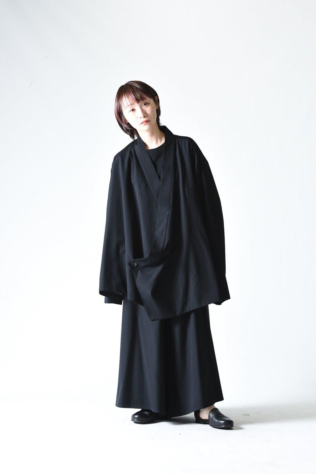 BISHOOL Wool Gabardine KIMONO Over Jacket - BISHOOL,Edwina
