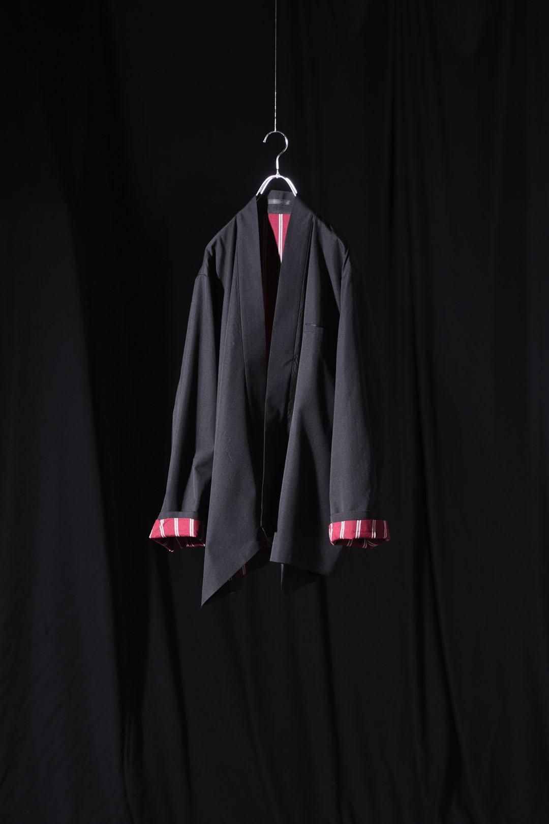 BISHOOL Wool Gabardine KIMONO Drape Jacket - BISHOOL,Edwina
