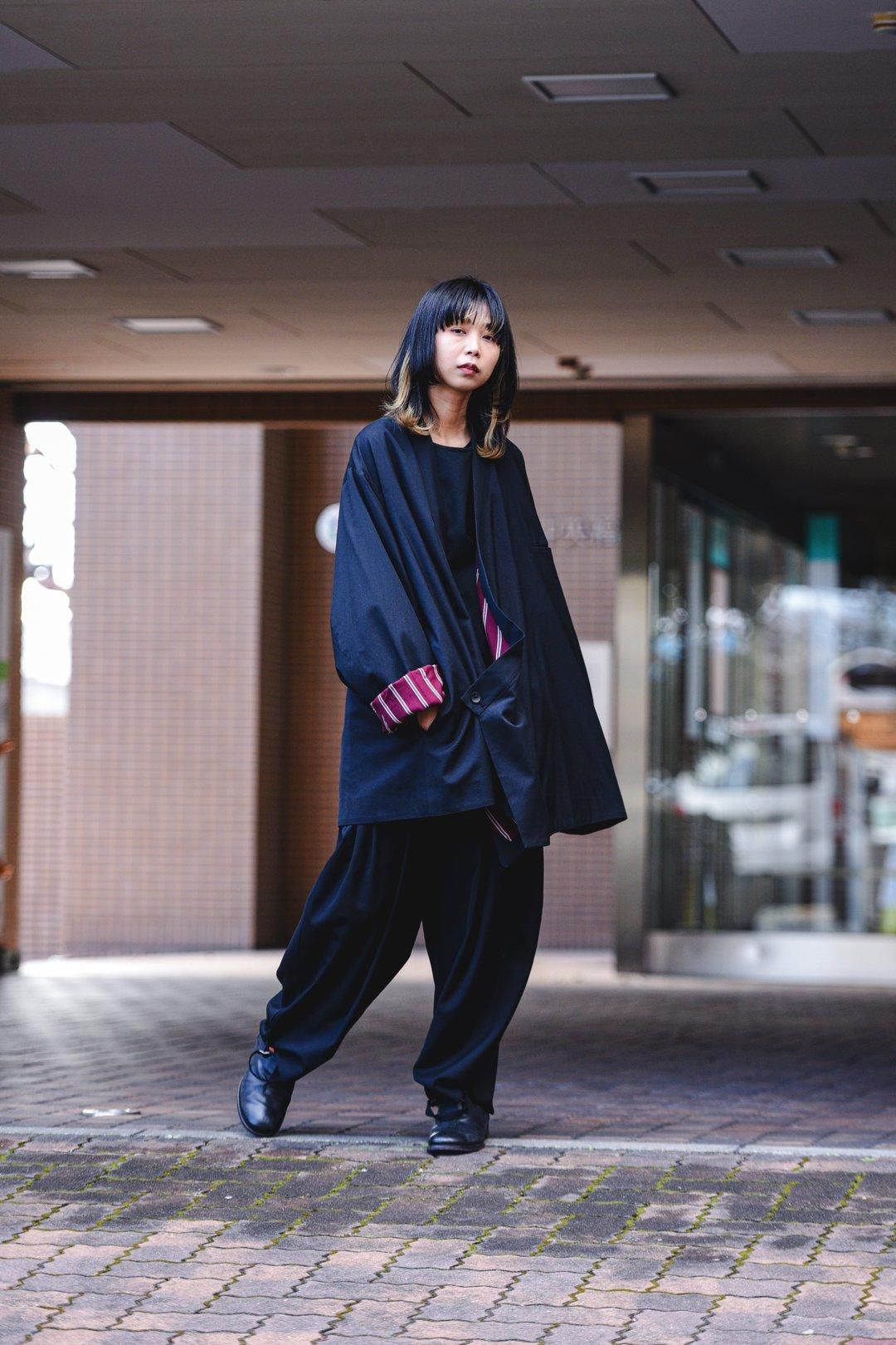 BISHOOL Wool Gabardine KIMONO Over Jacket - BISHOOL,Edwina