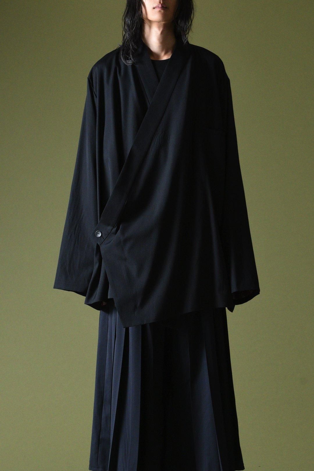 BISHOOL Wool Gabardine KIMONO Over Jacket - BISHOOL,Edwina