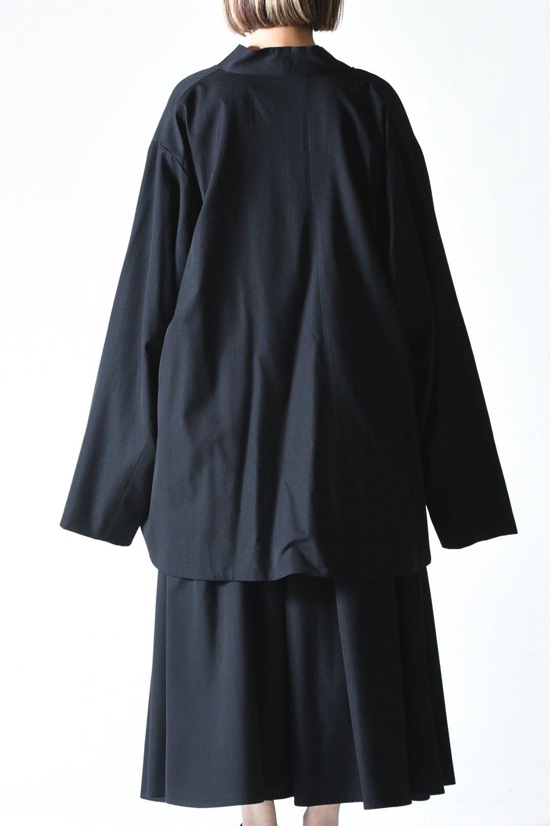 Wool Gabardine KIMONO Drape Jacket - BISHOOL
