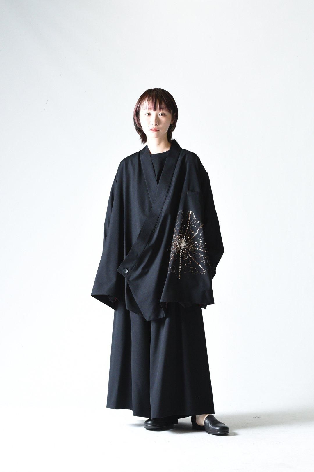 BISHOOL Wool Gabardine KIMONO Over Jacket - BISHOOL,Edwina