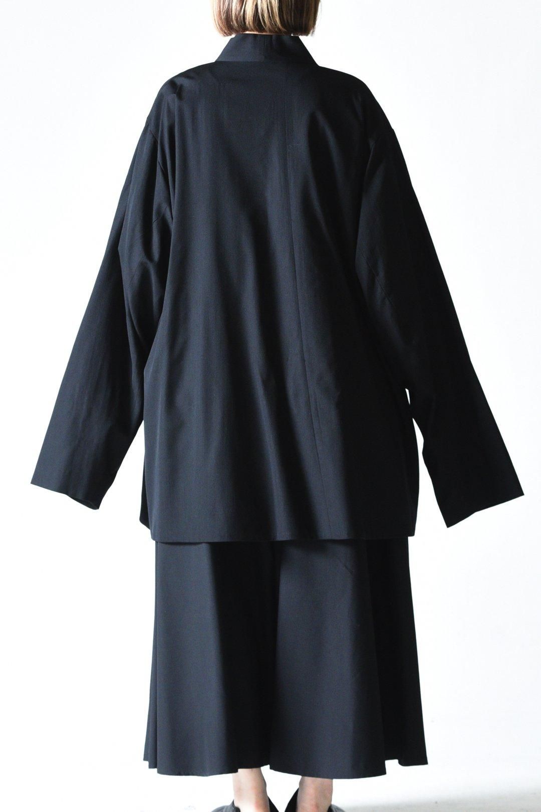 BISHOOL Sequins Embroidery Wool Gabardine KIMONO Over Jacket