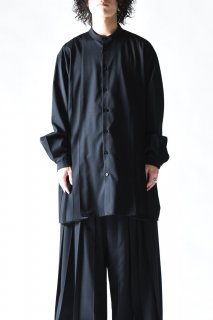 BISHOOL Wool Gabardine  Shirt black