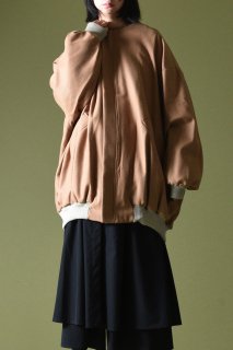 BISHOOL Melton Bomber Jacket camel