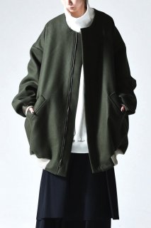 BISHOOL Melton Bomber Jacket green