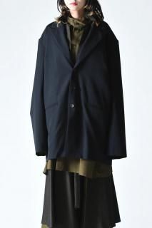 BISHOOL Wool Gabardine Peaked Lapel Jacket 