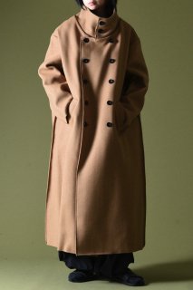 BISHOOL Melton Stand Big Coat camel