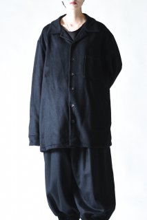 BISHOOL Angora Wool Long Shirt Coat