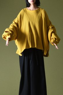 BISHOOL The Classic LS Knit Sew Heavy Waffle mustard