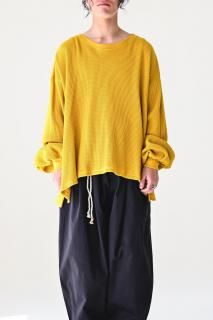 BISHOOL The Classic LS Knit Sew Heavy Waffle mustard