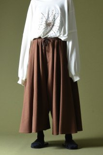 BISHOOL Refine Wool Drape Pants choco