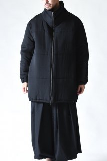 BISHOOL Wool Gabardine High-Neck Padded Coat