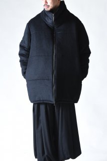 BISHOOL Angora Wool High-Neck Padded Coat