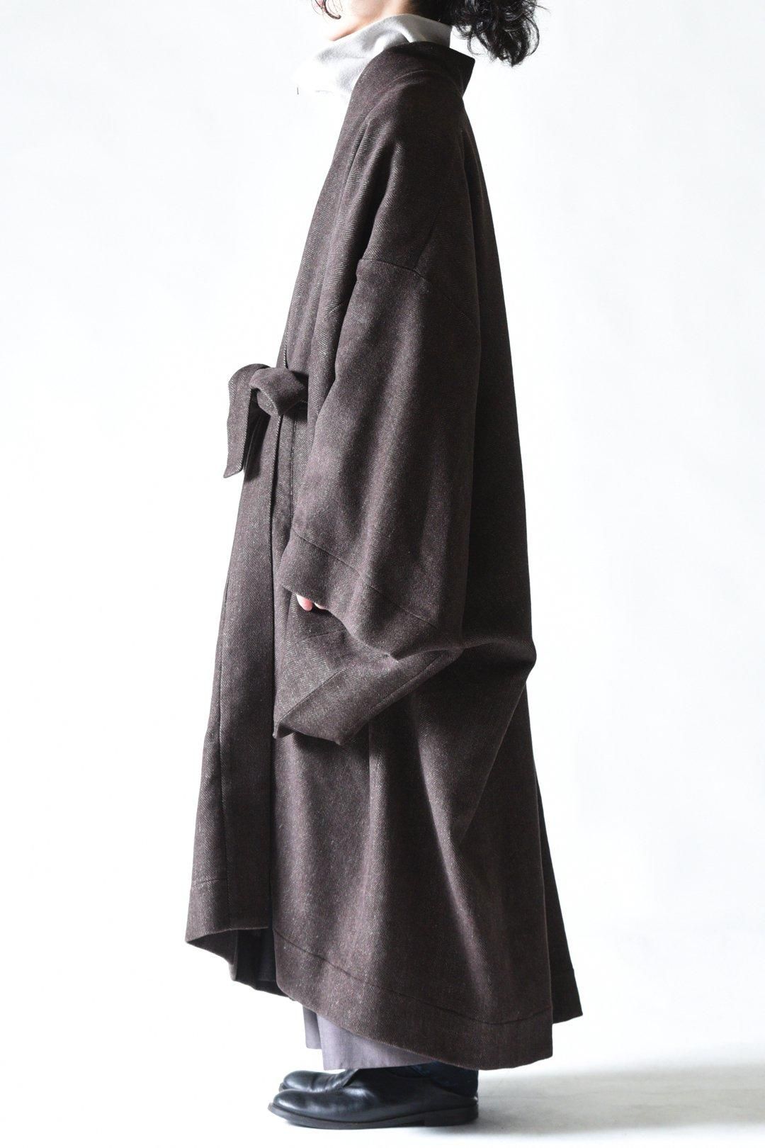 BISHOOL Wool Gabardine KIMONO Drape Jacket - BISHOOL,Edwina